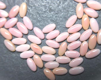 5 x 10 mm ovali di conchiglia rosa naturale - Piccoli pacchi