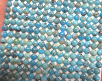 3mm Kingman Turquoise Cabochons -Baby Blue-"H" Parcel-Small parcels