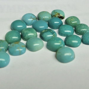 5mm Cushion Cut Carico Lake Turquoise Cabochons-small parcels