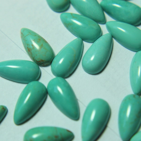 5x10 Turquoise Long Teardrops--Chilean