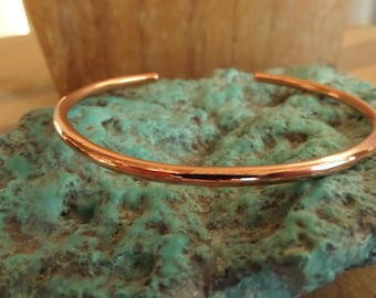 Smooth, Polished 3mm Copper Cuff