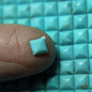 Square 5mm Turquoise Cabochons - small parcels-16 stones left