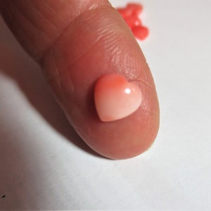 8mm Angel Coral Hearts