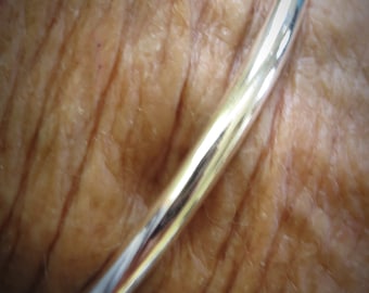 Simple 4mm Wide Sterling Silver Cuff