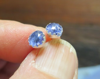 5 mm Tanzanite and Sterling Posts