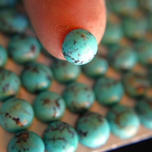 8mm Kingman Round Cabochons- BLUE