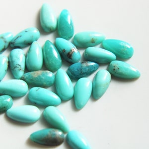 3x6mm Campitos Turquoise Teardrop Cabochons - Parcel of 10