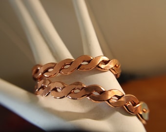 Copper Cuff-Twisted and Hammered