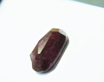 Abstract Faceted Ruby Cabochon