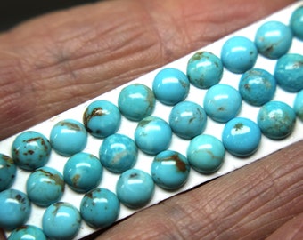 6mm Kingman Turquoise Cabochons