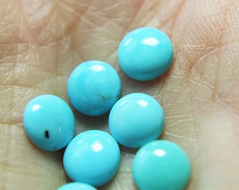 6mm Round Kingman Turquoise-light blue-Small Parcels