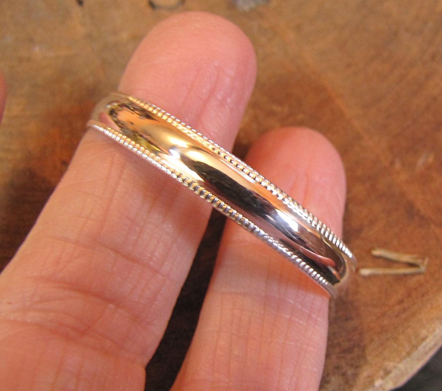 Sterling Silver Baby Bracelet With Milgraine Style Etsy