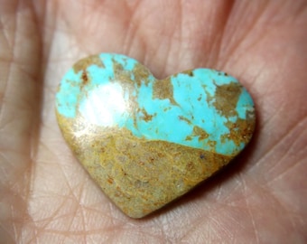 Larger Turquoise Heart from Kingman-22x27mm