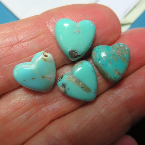 thumbnail image 2 of Natural AAA Turquoise & Red Coral Gemstone Necklace – 12mm Heart & 6mm Beads, 20", Handmade 2 of 5