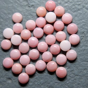 3mm Natural Pink Conch Shell Cabochons-Small Parcels