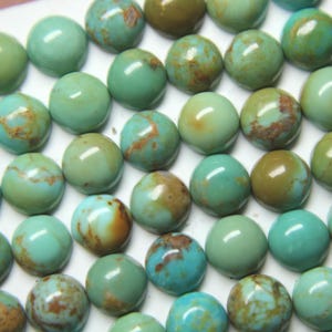 4mm Kingman Turquoise Cabochons- "K"--small parcels