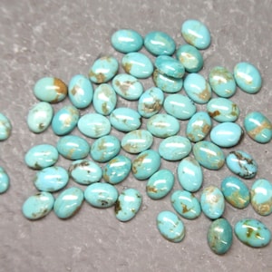5x7mm Kingman Turquoise Cabs-Light Blue