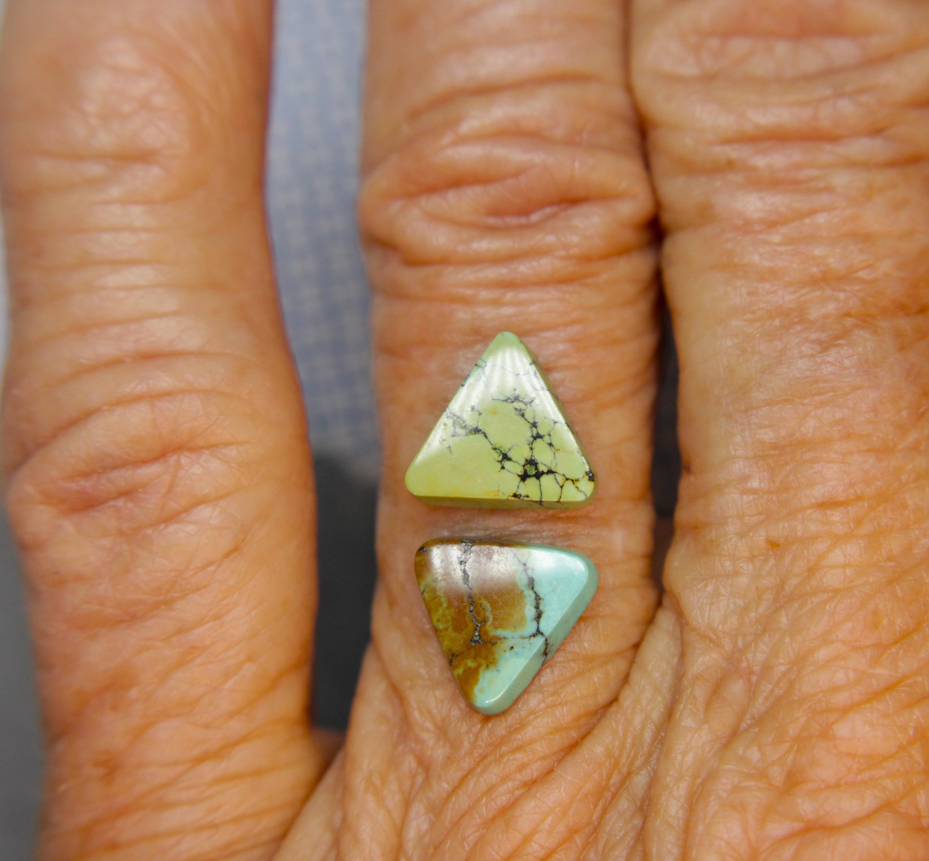 Antique Tibetan Turquoise ✳Triangle✳ Triangle Tibetan Turquoise- 9mm-2 Left - Etsy Israel