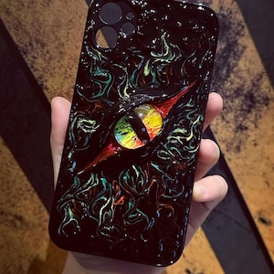 Glow in the Dark Augapfel Handyhülle - handgefertigte 3D Horror Handyhülle für iPhone & Samsung