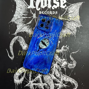 Handmade Gothic Horror Phone Case with 3D Eyeball – Flesh Texture Resin Cover for iPhone & Samsung image 7