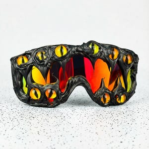 Óculos de Sol Dark Punk, Óculos Táticos Góticos Pretos, Óculos para Festivais de Música, Presentes Alternativos para Ele e Ela