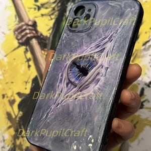 Handmade Gothic Horror Phone Case with 3D Eyeball – Flesh Texture Resin Cover for iPhone & Samsung image 12