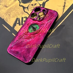 Handmade Gothic Horror Phone Case with 3D Eyeball – Flesh Texture Resin Cover for iPhone & Samsung image 20