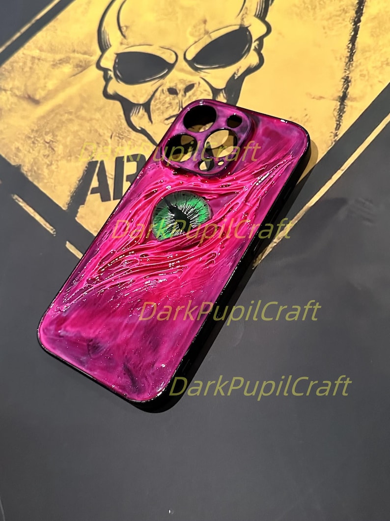 Handmade Gothic Horror Phone Case with 3D Eyeball – Flesh Texture Resin Cover for iPhone & Samsung image 20