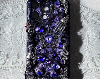 Gothic Phone Case, 3D Demon Eye with Pentagram Design, Dark Punk Art Cover for iPhone & Samsung, Dark goth gifts