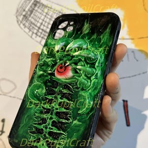 Bio-Horror Phone Case, 3D Flesh Texture, Realistic Grip Design, Creepy Horror Art for iPhone & Samsung, Horror Lover Gift image 7