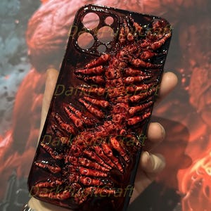 HorrorEyeArt Punk Blood Fishbones Handyhülle, 16 15 14 12 Mini 11 SE 8 Plus X XR XS iPhone Case, Samsung Galaxy Z Flip 6, Google Pixel Hülle