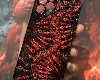 Handmade 3D Spine Phone Case, Body Horror Aesthetic for iPhone & Samsung, Google Pixel, Alternative Halloween gift