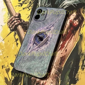 Handmade Gothic Horror Phone Case with 3D Eyeball – Flesh Texture Resin Cover for iPhone & Samsung image 13