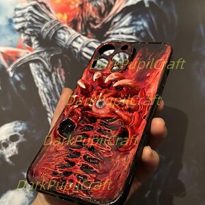 Bio-Horror Phone Case, 3D Flesh Texture, Realistic Grip Design, Creepy Horror Art for iPhone & Samsung, Horror Lover Gift image 5