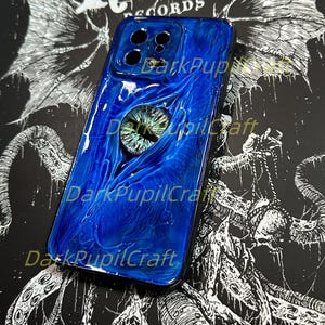 Handmade Gothic Horror Phone Case with 3D Eyeball – Flesh Texture Resin Cover for iPhone & Samsung image 10