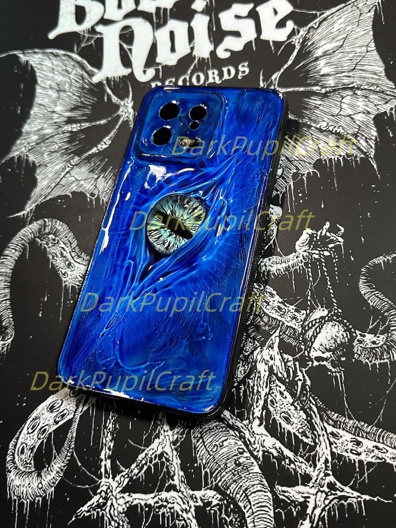 Handmade Gothic Horror Phone Case with 3D Eyeball – Flesh Texture Resin Cover for iPhone & Samsung image 10