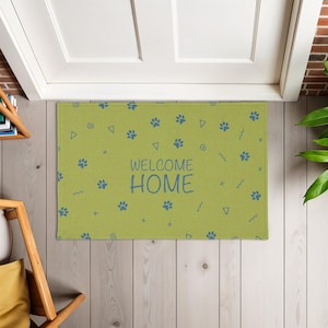 Minimalist Door Mat for Entryway – Neutral Welcome Rug for Porch or Hall – Non-Slip Indoor Outdoor Doormat for Housewarming Gift. DA0031