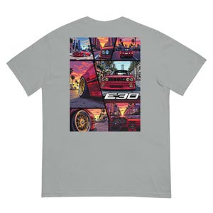 Red E30 Tee – GTA Style M3 T-Shirt for Car Enthusiasts
