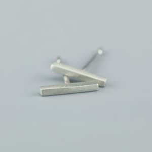 Solid Silver Bar Studs || Sterling Silver, Handmade, Bar, Lines, Jewellery, Perfect Womens Gift, Craft Jewelry, Teen, 925, Minimetal