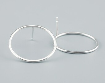 Large Circle Studs || Studs, Stud, Gift, Hoop, Handmade, Large, Hoops, Loops, Karma, Handcrafted, Jewellery, Jewelry, Gift