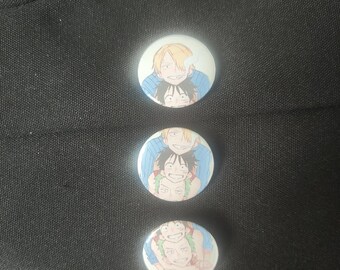 Pin 32mm - One Piece (Luffy, Zoro, Shanks)