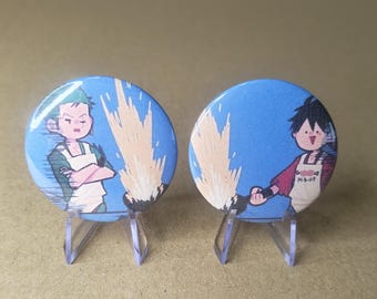 Pin 44mm - One Piece (Luffy and Zoro)