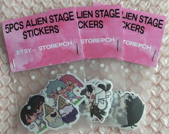 Stickers 5pcs - Alien Stage