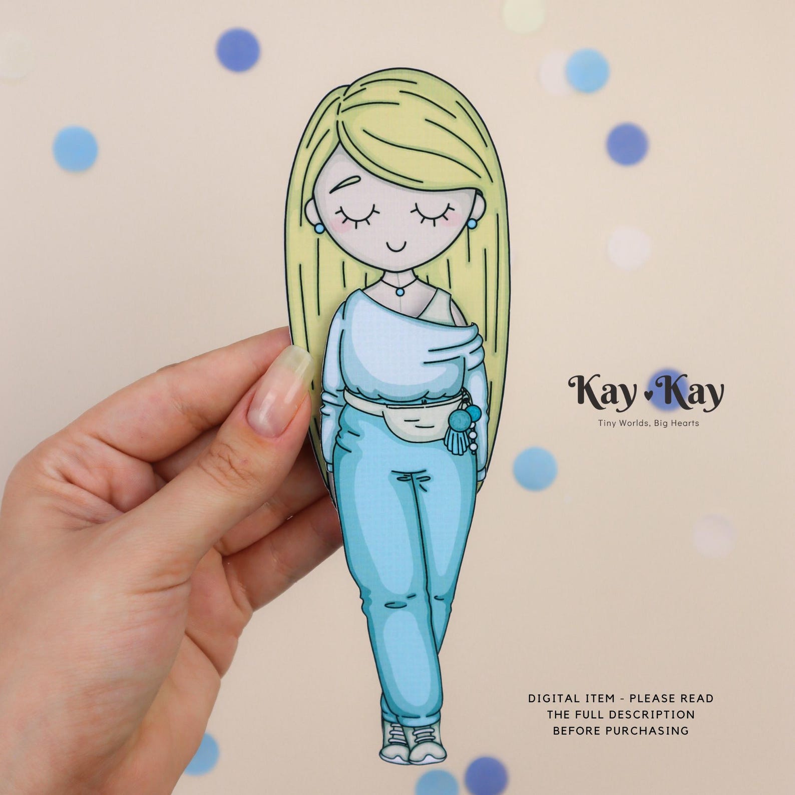 Printable Paper Doll Template, Digital Download, for Kids - Etsy