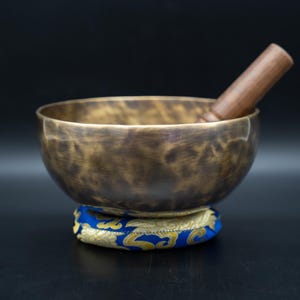 7.5 inches Tiger Eye Singing Bowl-Tibetan Singing bowl From Nepal-Holistic Bowls-  Harmonize Resonate Sound