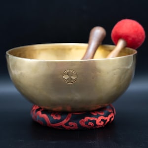 10 inches Dim Full Moon Singing Bowl-Tibetan Singing bowl From Nepal-Holistic Bowls-  Harmonize Resonate Sound