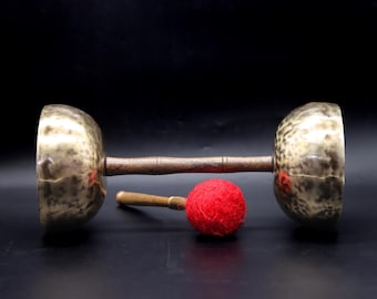 Handle singing Bowl Double Bowl Singing Bowl -Tibetan Singing bowl From Nepal