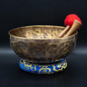 Master Healing Bowl 11 inches Tiger Eye Singing Bowl-Tibetan Singing bowl From Nepal-Holistic Bowls-  Harmonize Resonate Sound