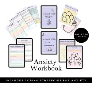 Caderno de Exercícios sobre Ansiedade para Estudantes | Planilhas de Aconselhamento e Terapia | PDF + JPG para Impressão de 28 Páginas | Habilidades de Enfrentamento para Ansiedade | Planilha de Aconselhamento