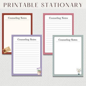 Counseling Notes|Therapy Session Notes| Digital Download| Printable Notes for Counseling Sessions| Client Session Notes| Printable Paper